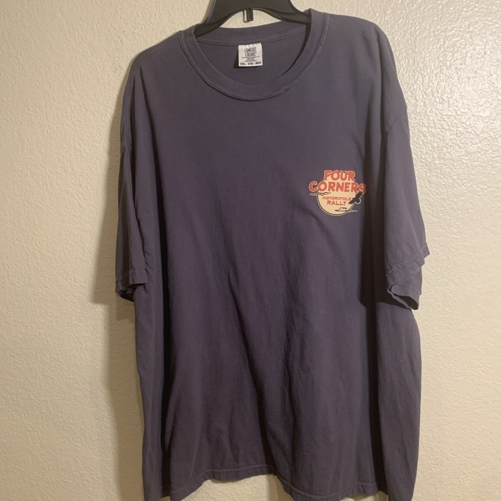 Mens Four Corners Bike Rally 2024 Durango Colorado Dual Graphic T-Shirt Gray 3XL - Picture 3 of 10